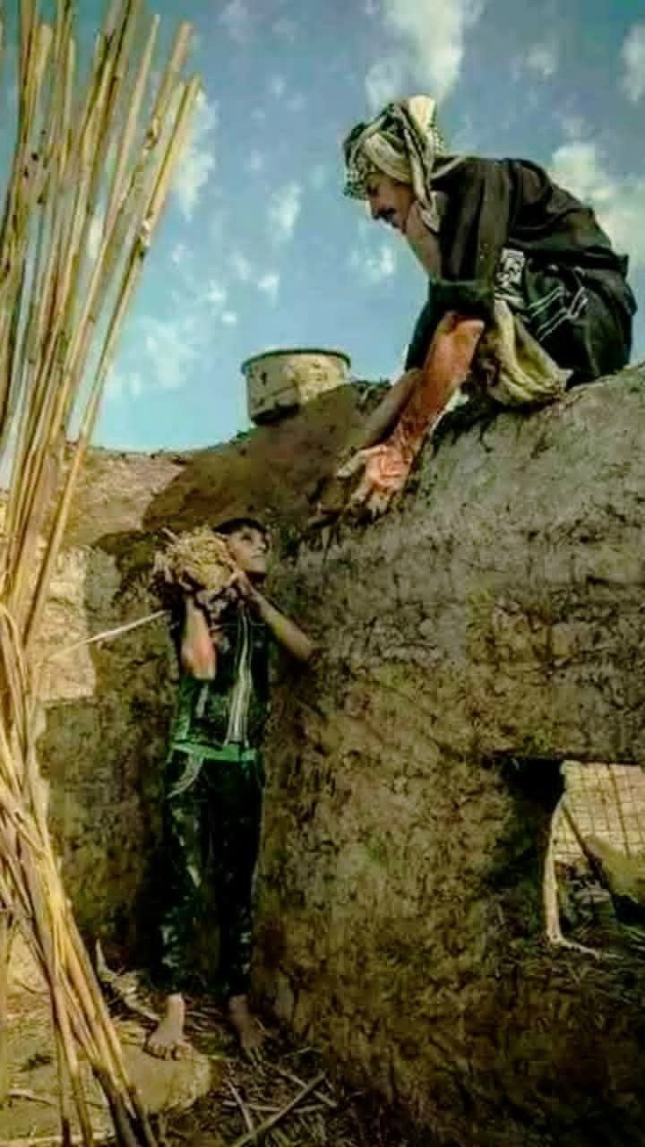 تطيين البيت الريفي القديم
